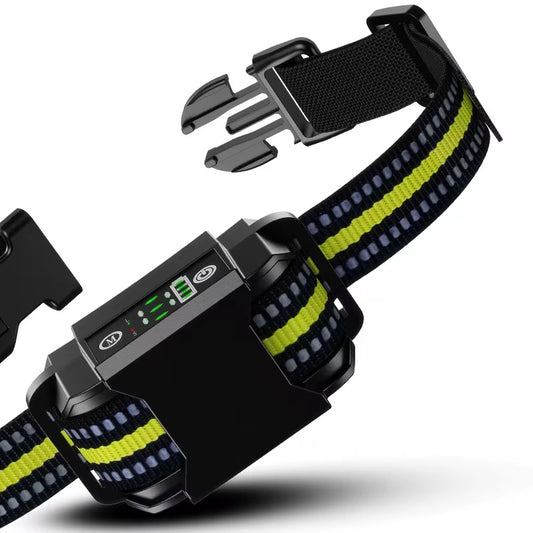 Diervriendelijke blafband met trillingen en geluiden